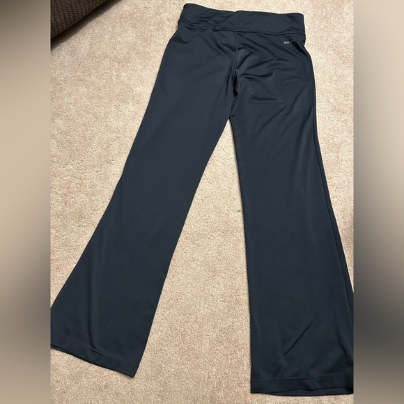 Nike Black Wide-Leg Performance Pants with White Swoosh - Picture 2 of 3